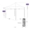 Impact Canopy DS Kit 10 FT x 10 FT  Steel Canopy, 500D Top White, and Roller Bag 283140001 - alternate 4
